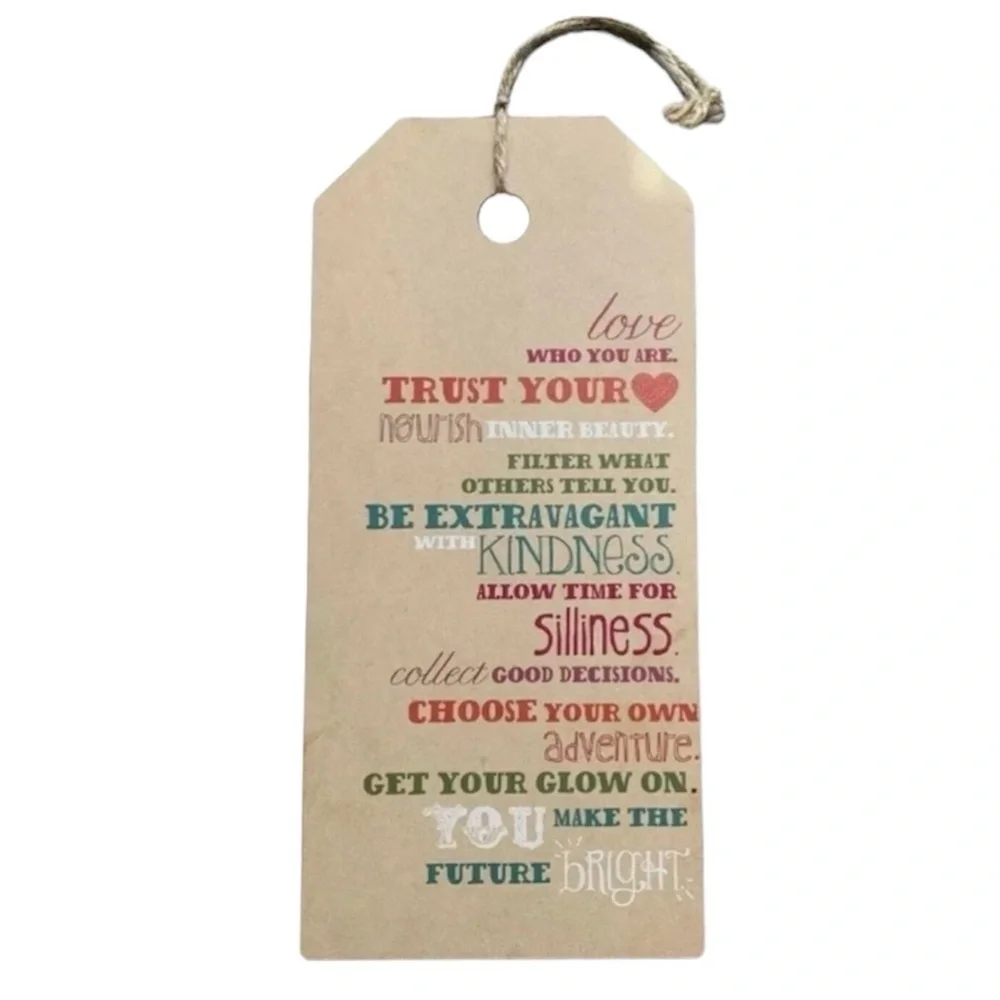 Danielson Design Love Who You Are Wood Wall Tag Decor
